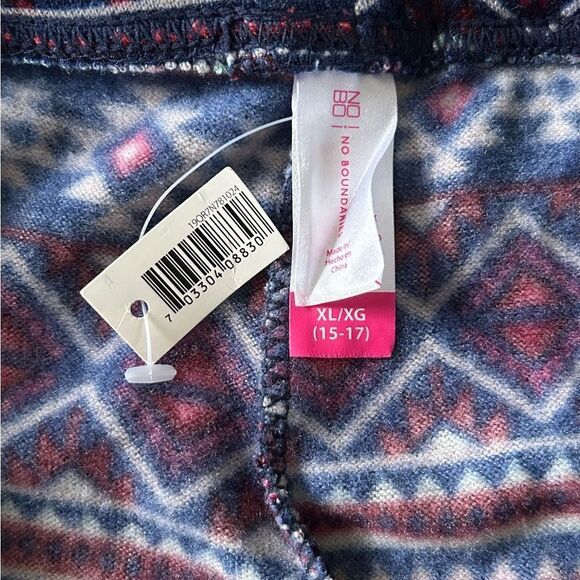 NWT … NO BOUNDARIES “Size: XL - (15-17)” Geometric Patterned Leggings - Picture 5 of 5